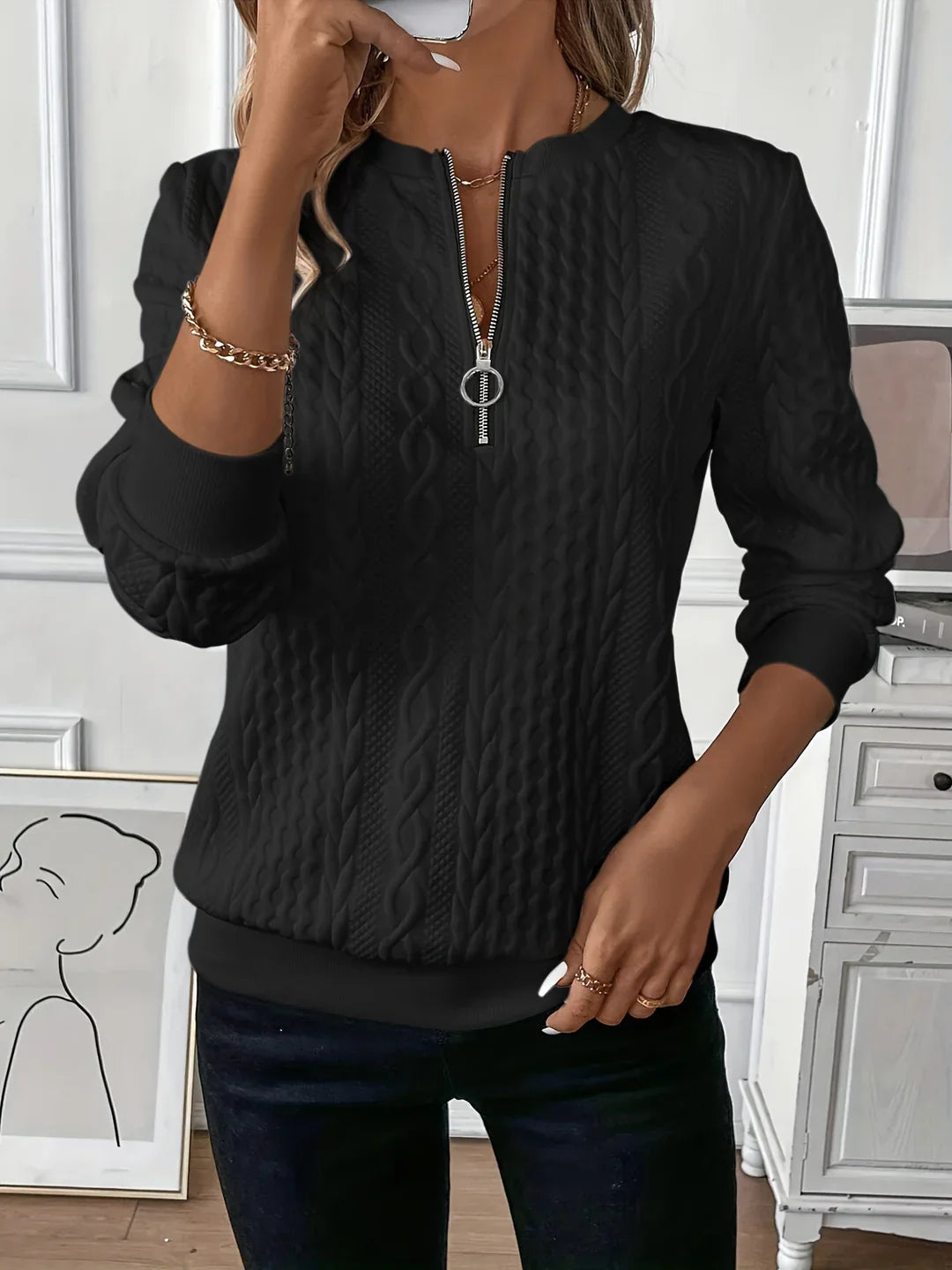 Olivia | Zip-up sweater